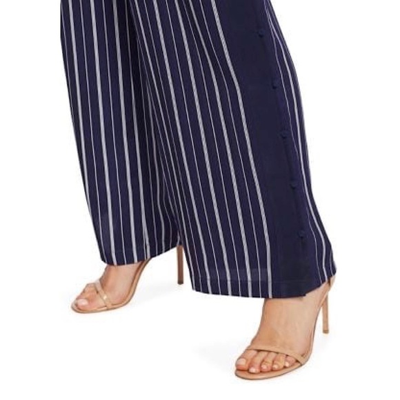 NWT L’AGENCE Silk Stripe Wide Leg Square Neck Sleeveless High Rise Jumpsuit XS - Picture 6 of 12